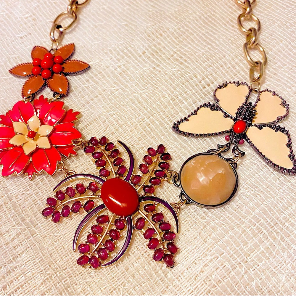 Stella & Dot rare 2009 Garden Party necklace gold